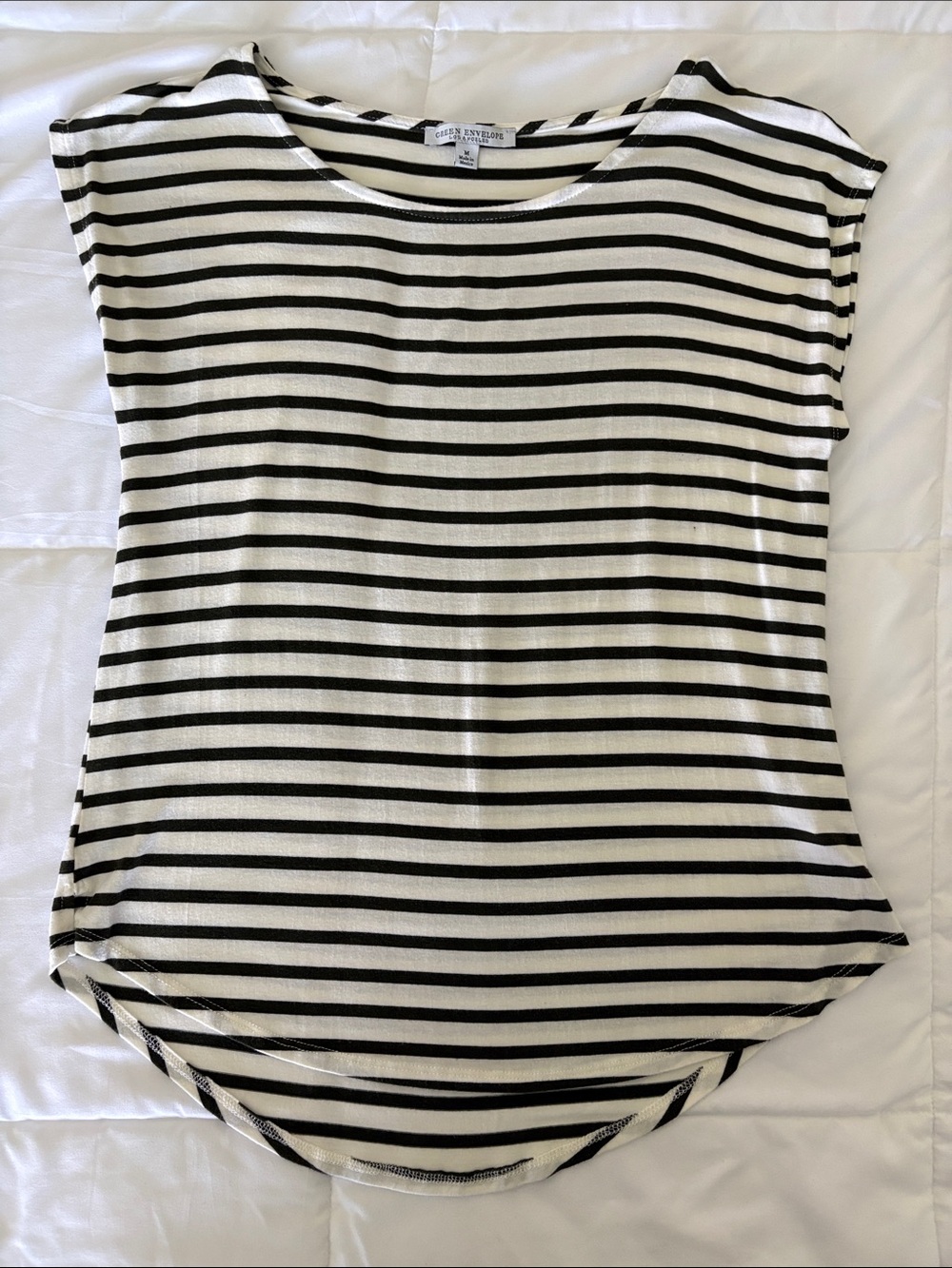 Green Envelope Green/Brown Striped Tee
